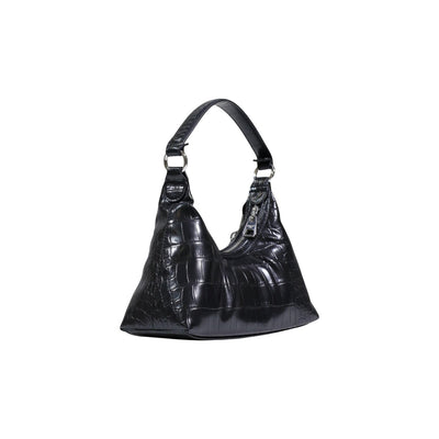 Replay Borsa Donna Nera a Mano con Cerniera Tasca Interna - Borsa Poliestere 30x13x11cm