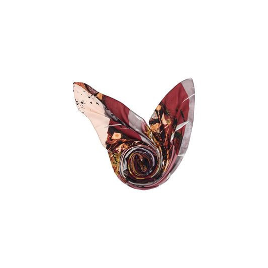 Foulard Desigual Fou Zenith bordeaux donna FOU_ZENITH. Sciarpa rettangolare da donna bordeaux in viscosa ecologica con motivi geometrici e linee diagonali multicolore, accessorio elegante 80x185 cm autunno inverno.