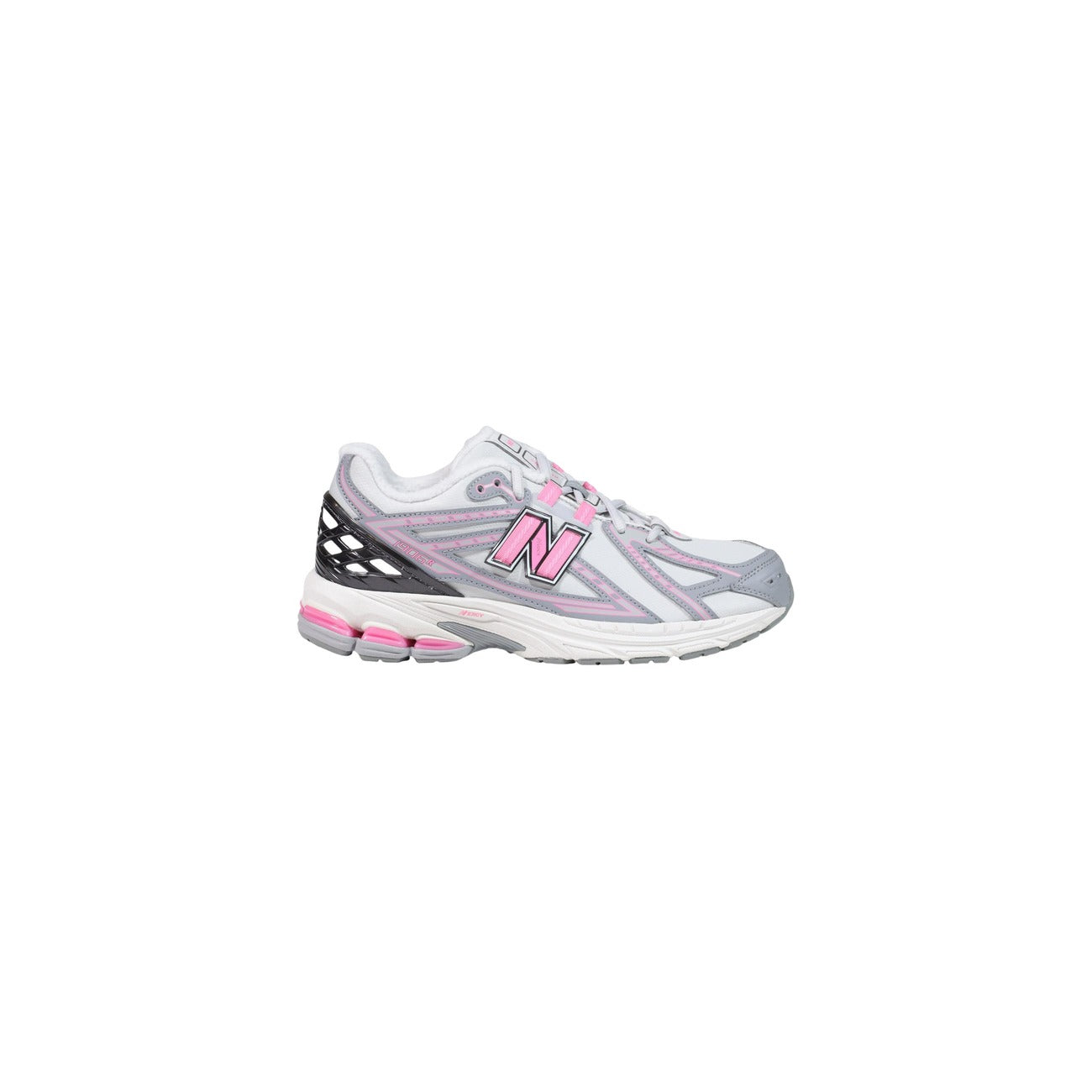 Scarpe New Balance 1906 donna grigie e rosa G19068CA. Sneakers sportive basse Grey Matter e Signal Pink con tomaia in materiale sintetico traspirante, suola ammortizzata da 3 cm e logo laterale, scarpe casual mezza stagione.
