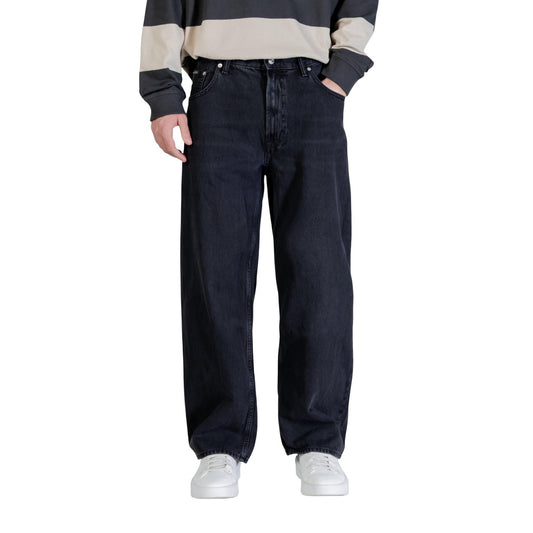 Calvin Klein Jeans Jeans Uomo Neri con Zip e Bottone Tasche Anteriori e Posteriori in Cotone 100% Primavera/Estate LV04RE727G