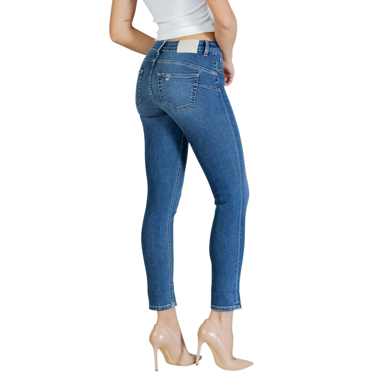Liu Jo Jeans Donna Blu con Zip e Bottone Tasche Anteriori e Posteriori in Cotone 78% Lyocell 12% Elastan 3% Altre Fibre 7% Primavera/Estate UA6006 D0305