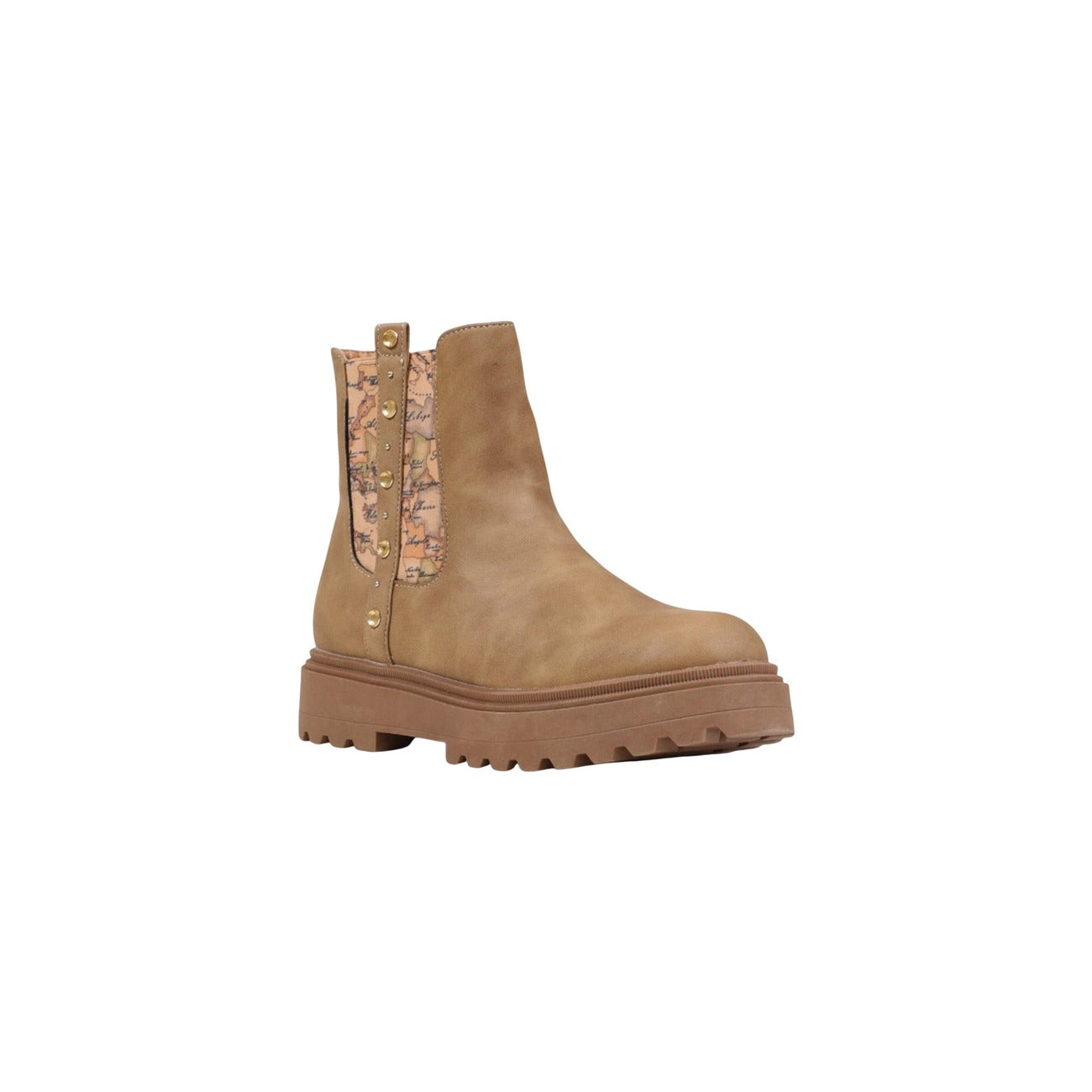 Alviero Martini Prima Classe Women's Beige Zipper Boots - Autumn/Winter Ankle Boots