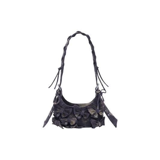 Borsa Desigual donna viola a mano in cotone 100% - vista frontale

