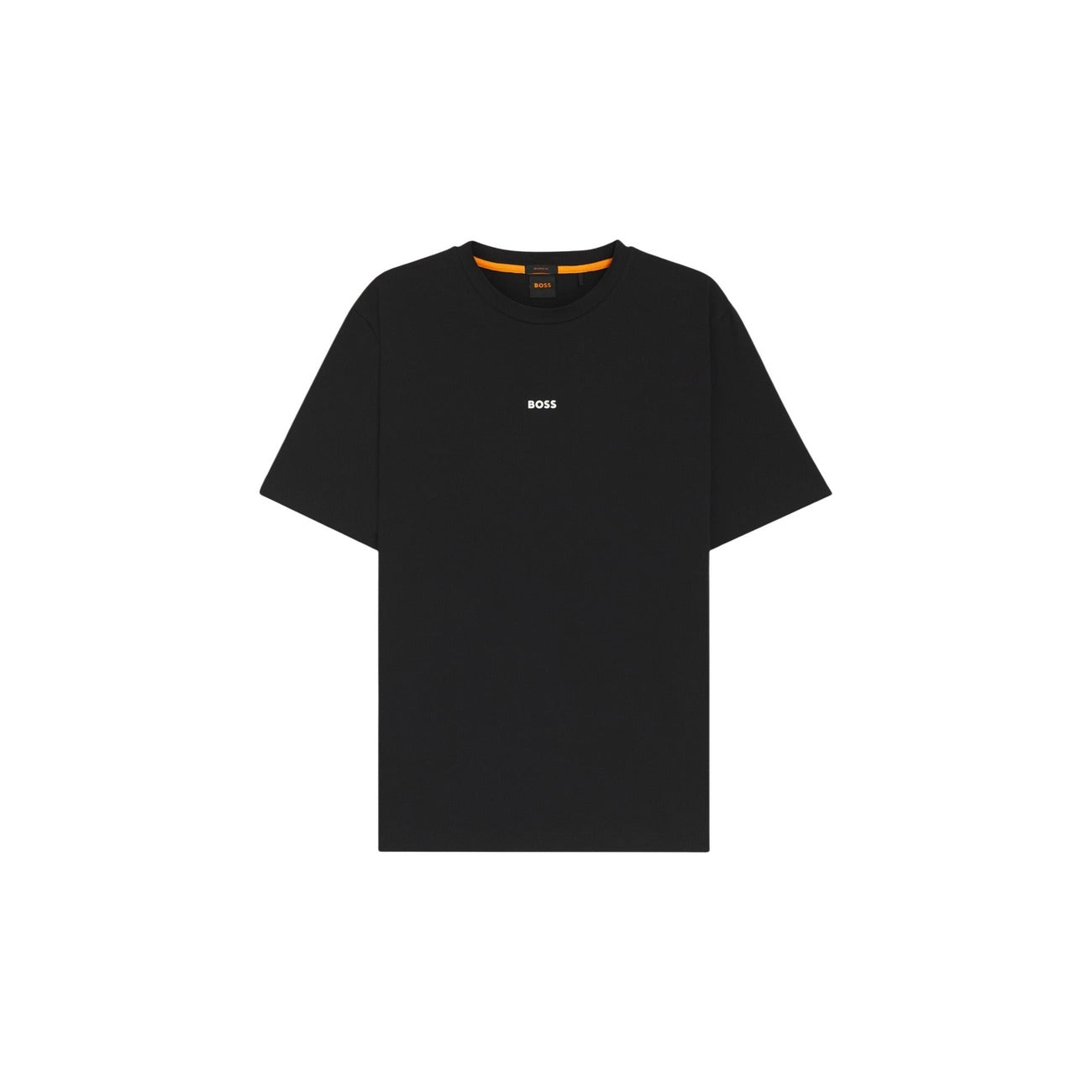 T-shirt Boss uomo nera 96% cotone 4% elastan - vista frontale solo maglia
