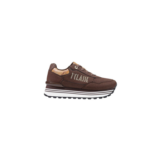 Sneakers marroni donna Alviero Martini Prima Classe – Scarpe platform Geo Classic con tacco lucido N 2559 1269.