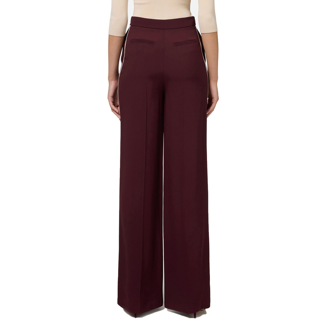 Elisabetta Franchi Pantaloni Donna Rosso Cerniera Tasche Anteriori e Posteriori 71% Acetato 29% Viscosa Autunno/Inverno V_31853