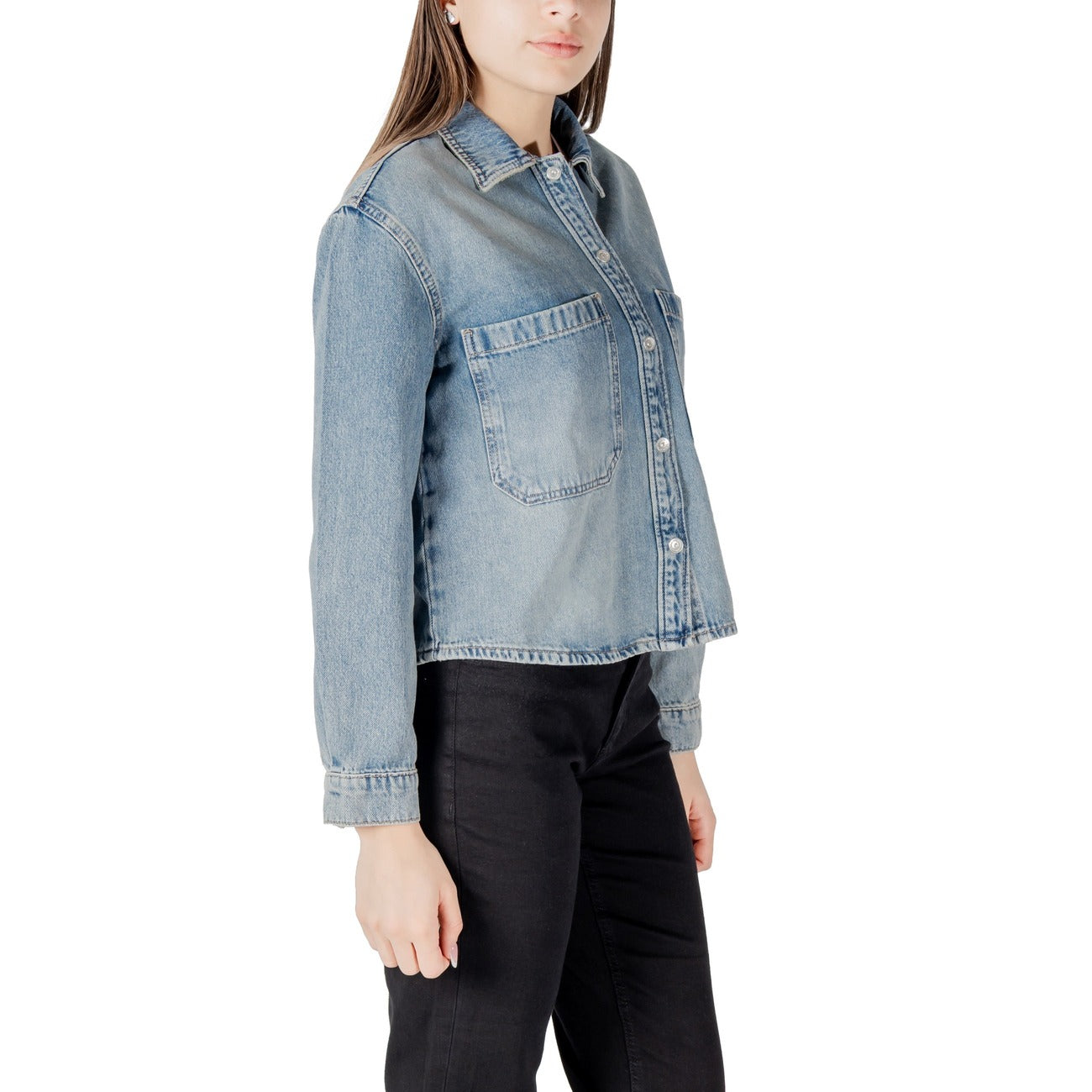 Only Women's Long Sleeve Denim Shirt