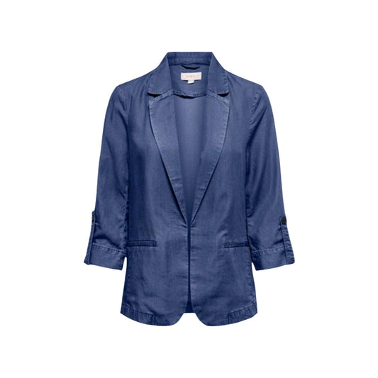 Blazer Only Onlcaro Charis; 100% Lyocell. Maniche 3/4 con risvolto, modello sfoderato, scollo a rever. Giacca estiva leggera, traspirante e dalla mano setosa.