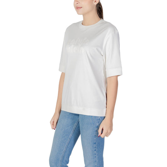 Calvin Klein Jeans T-Shirt Donna Bianco Manica Corta Scollo Tondo Cotone 100% Autunno Inverno LV047C208G