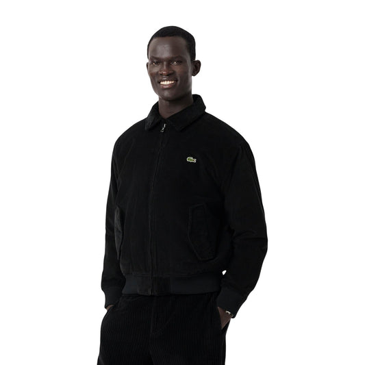 Giacca bomber uomo Lacoste nero velluto a coste – Giubbotto imbottito leggero Lacoste BH2994-00.