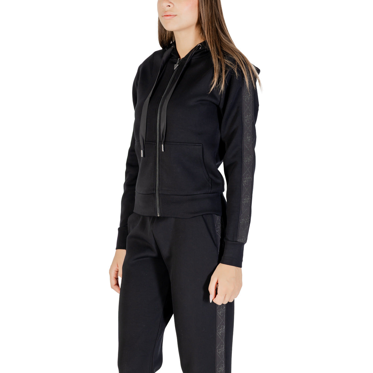 Guess Felpa Zip Donna Nera W5YQ05 KBYE2 - Viscosa 42% Premium