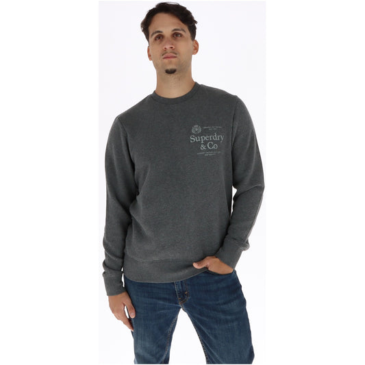 Felpa uomo Superdry girocollo grigio antracite – Felpa sportiva Superdry 1954 Company M2014717A.