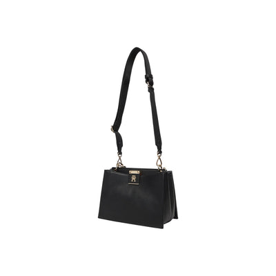 Tommy Hilfiger Borsa Donna Nera a Mano e Tracolla - Borsa Poliuretano 23x16x11cm