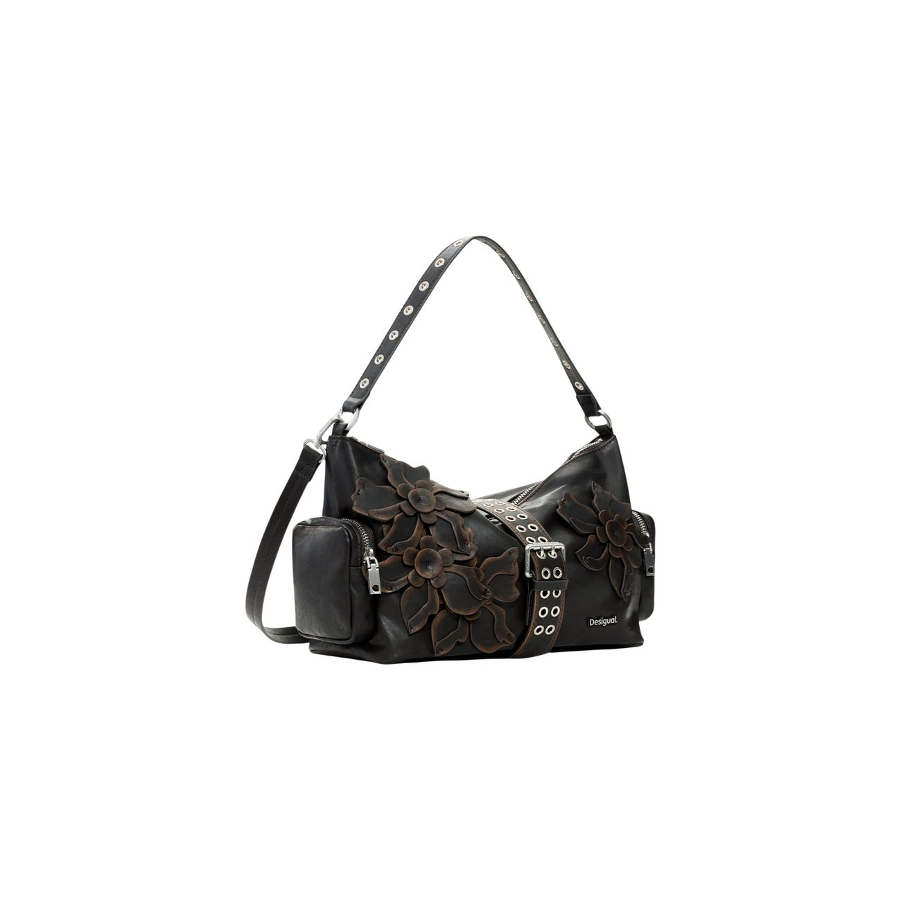 Desigual Borsa MEDIA CON APPLICAZIONI DI FIORI 30x20x14 cm Donna 26SAXP98