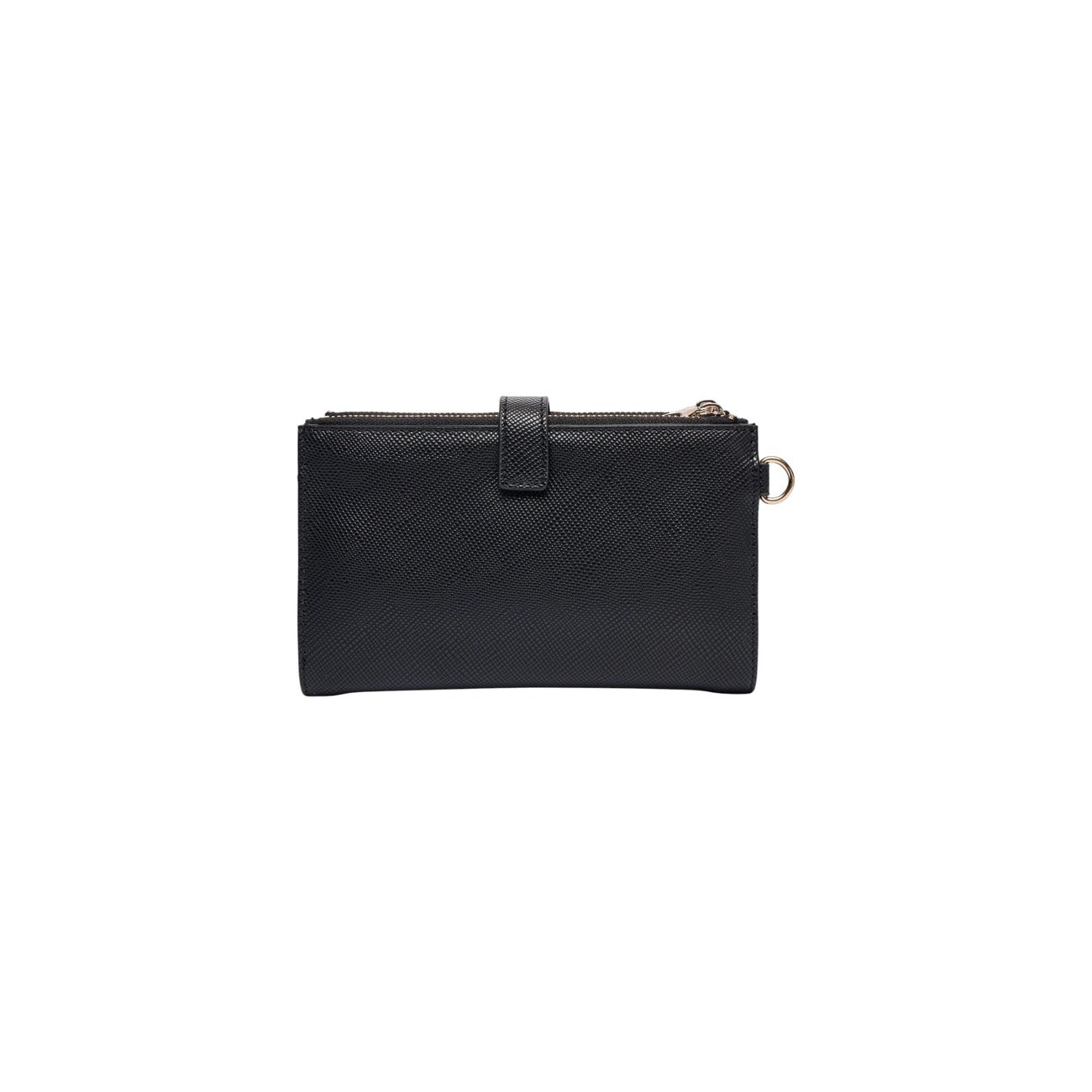 Guess Portafoglio Donna Nero con Zip e Bottone - Portamonete Scomparti Interni 18x11.5x3.5cm
