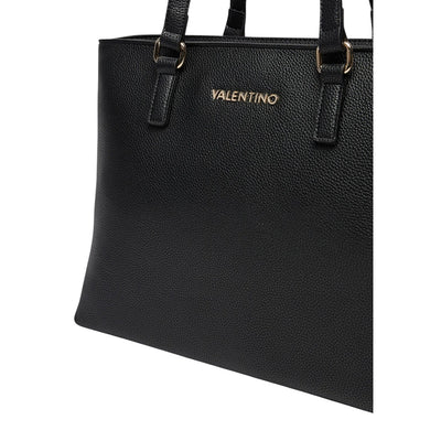 Valentino Bags Borsa Donna Nera a Mano con Tasca Interna - Borsa Poliuretano 36.5x27x13cm