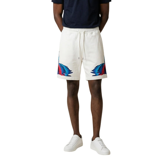 Bermuda County of Milan Wings; 100% cotone, coulisse in vita, stampa ali grafiche, fit rilassato. Lo shorts streetwear iconico per la tua estate.