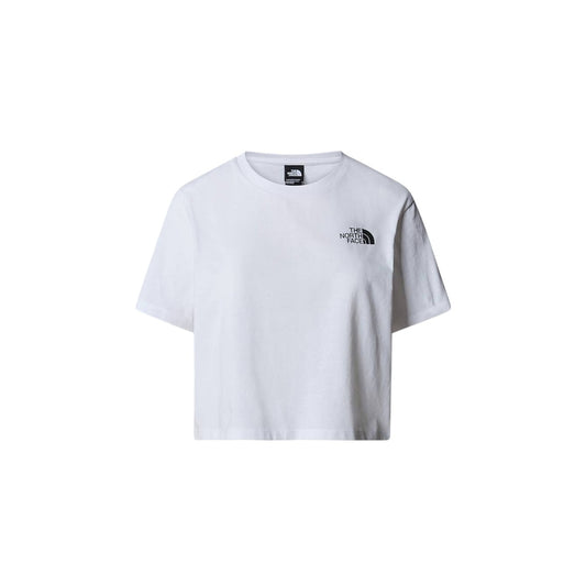 The North Face T-Shirt Donna Bianca Stampa Manica Corta Scollo Tondo 60% Cotone 40% Poliestere Primavera/Estate NF0A87U4