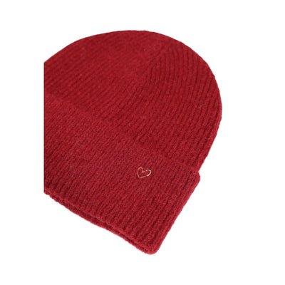 Pieces Cappello Donna Rosso - Cappello Poliestere Nylon Elastan