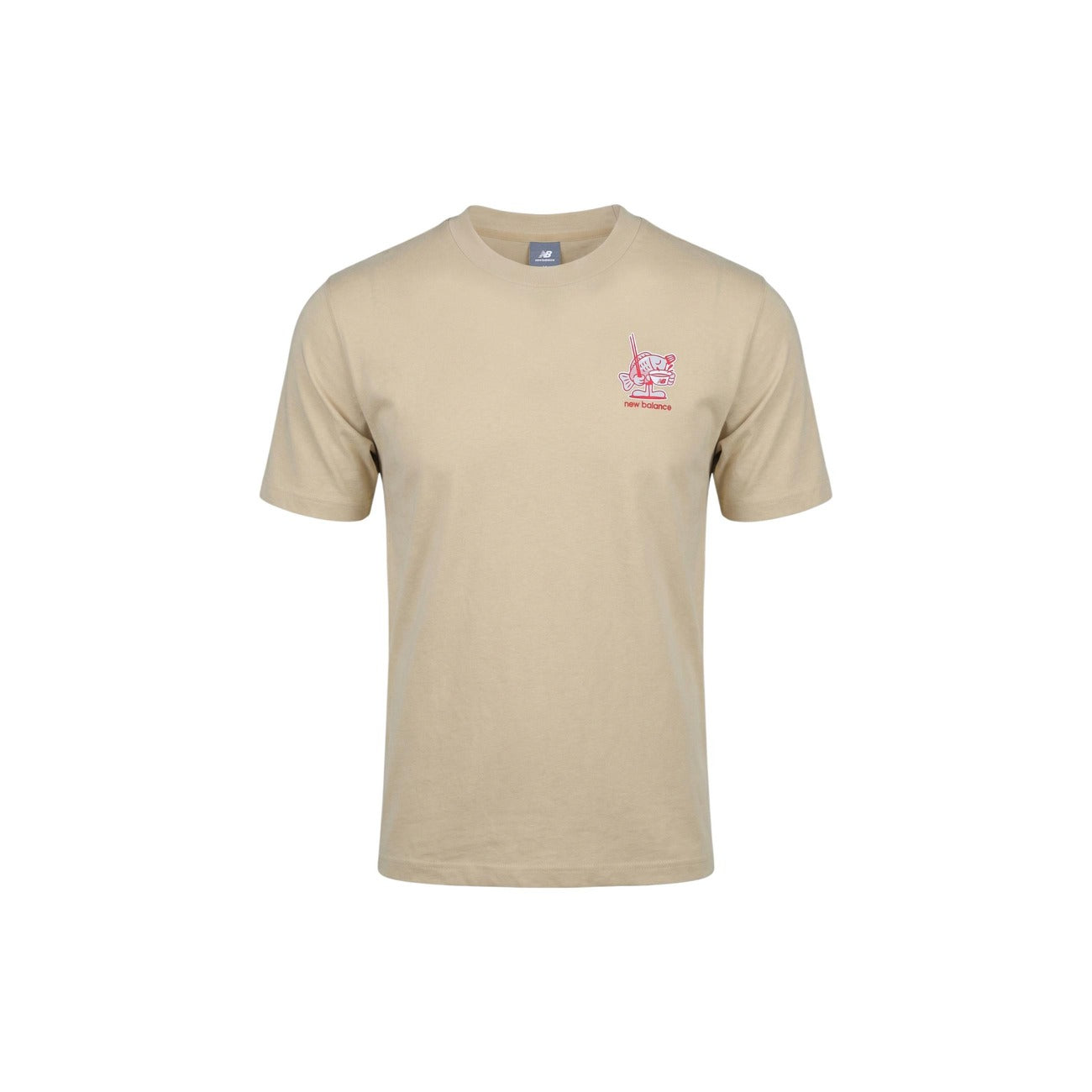 T-shirt uomo New Balance Ramen beige a maniche corte è realizzata in 100% cotone