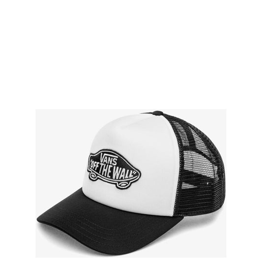 Cappellino Vans Trucker; 5 pannelli, visiera curva, retro in mesh, regolabile. Il classico stile Vans sempre attuale.