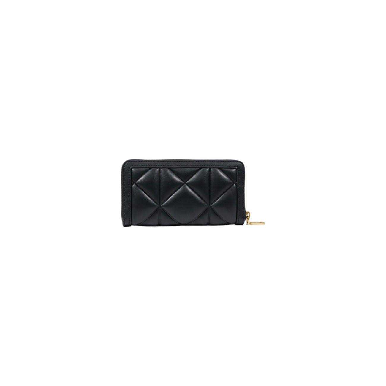 Portafoglio grande Love Moschino EMBOSSED donna nero con cerniera tasche interne 100% poliuretano - vista posteriore retro