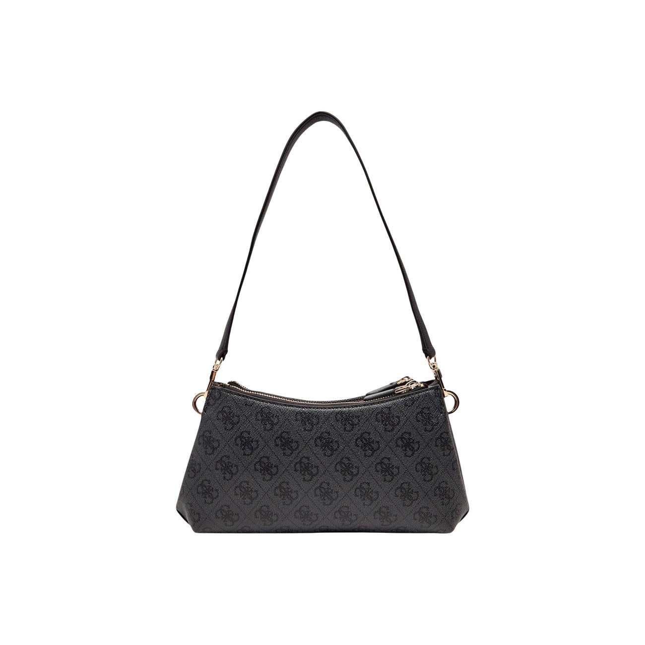 Borsa Guess Noelle II Crossbody; 100% Poliuretano. Motivo monogramma, 3 scomparti interni, dettagli gold. Doppia portabilità (spalla/crossbody), stile contemporaneo e funzionale. Vista posteriore 