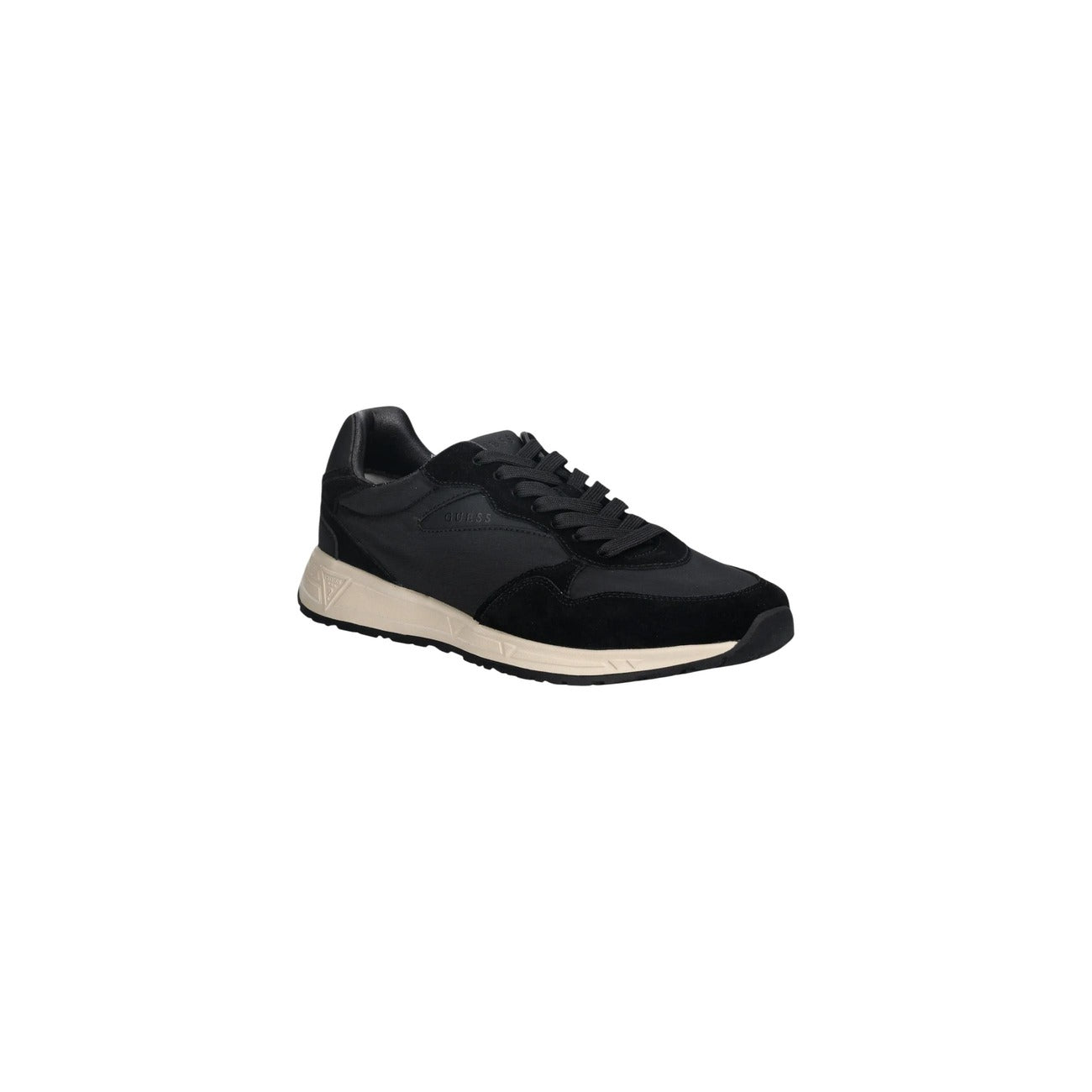 Sneakers Guess uomo nere sportive con lacci 38% poliammide 52% poliestere 10% poliuretano - vista laterale frontale 
