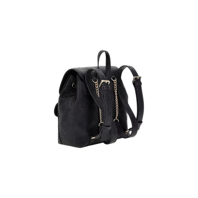 Guess Zaino Donna Nero Tasche Interne ed Esterne - Zaino Poliuretano 22x25x13cm