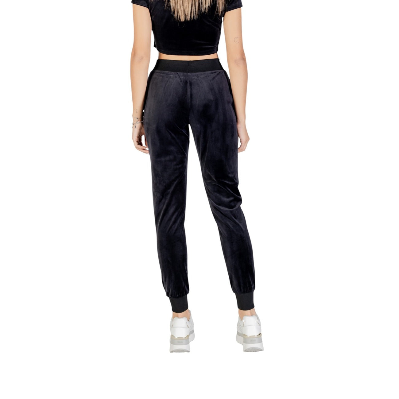 Pantaloni Sportivi Donna Guess Active Neri Poliestere - Stile Casual