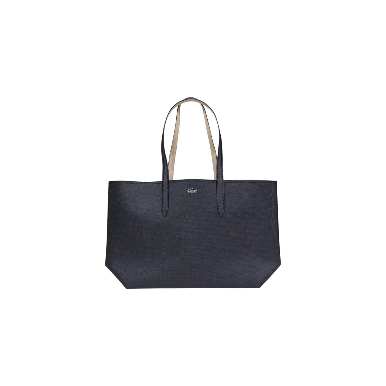Lacoste Borsa tote double face con pochette ANNA nera in pelle Donna - vista frontale 