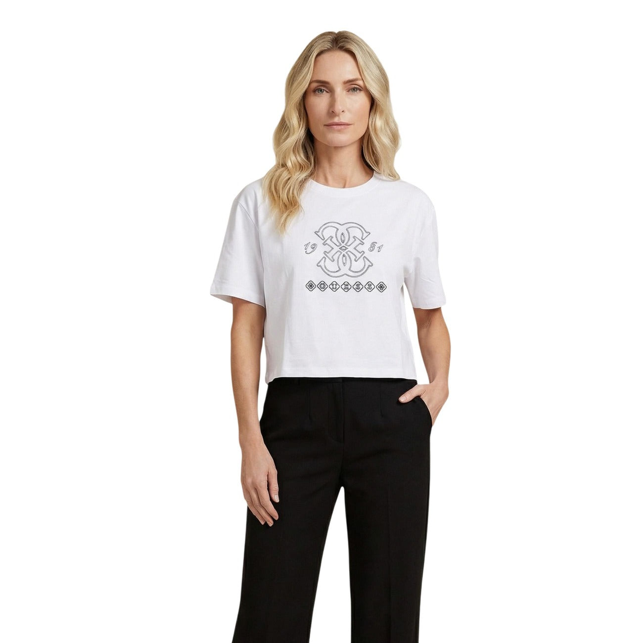 Guess Active T-Shirt con stampa maniche corte GABI Donna V6GI10 K2977