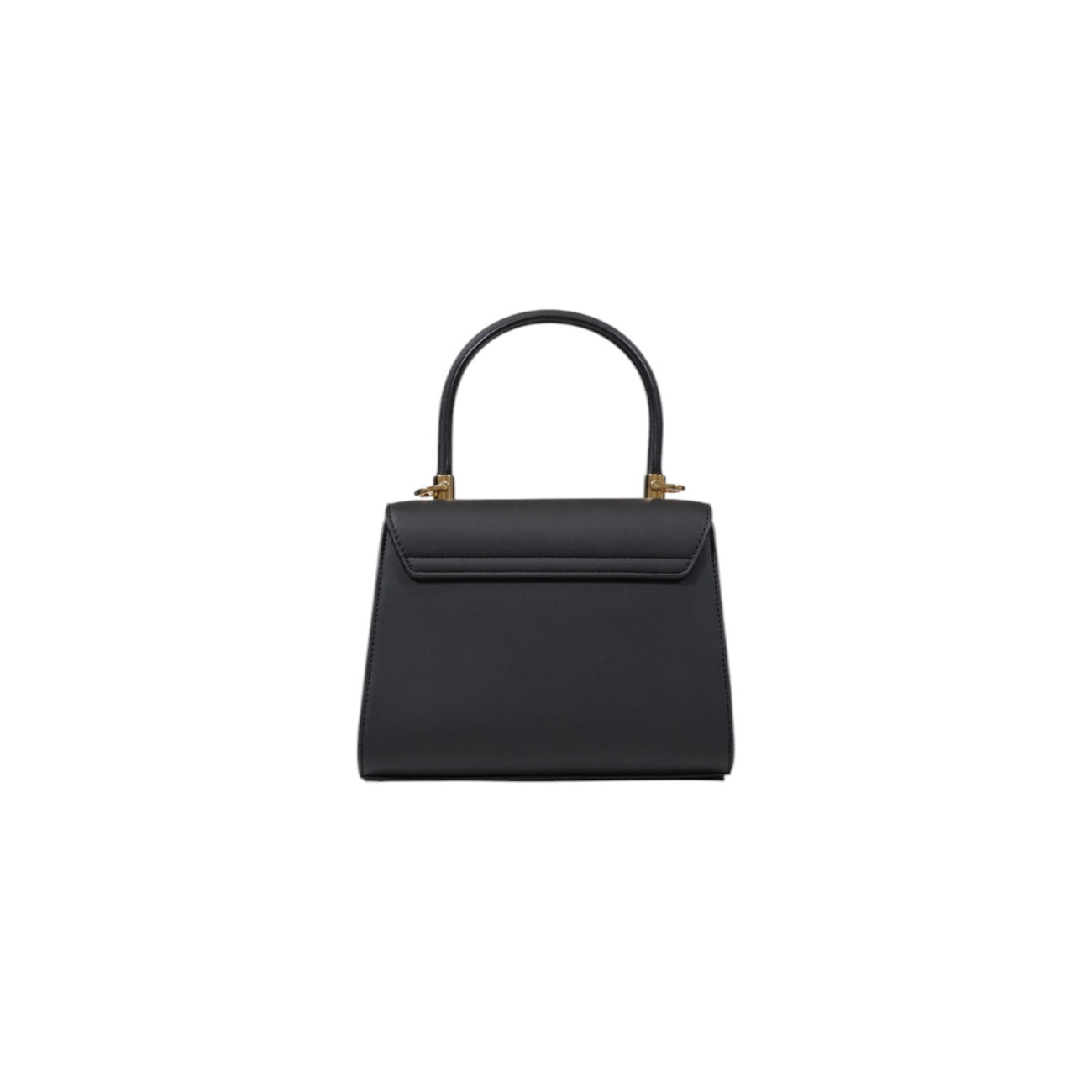 Borsa Love Moschino donna nera a mano modello JC4024PP1. Borsetta piccola ed elegante in ecopelle nera con manico rigido e logo lettering dorato stile casual chic, glam e cerimonie.