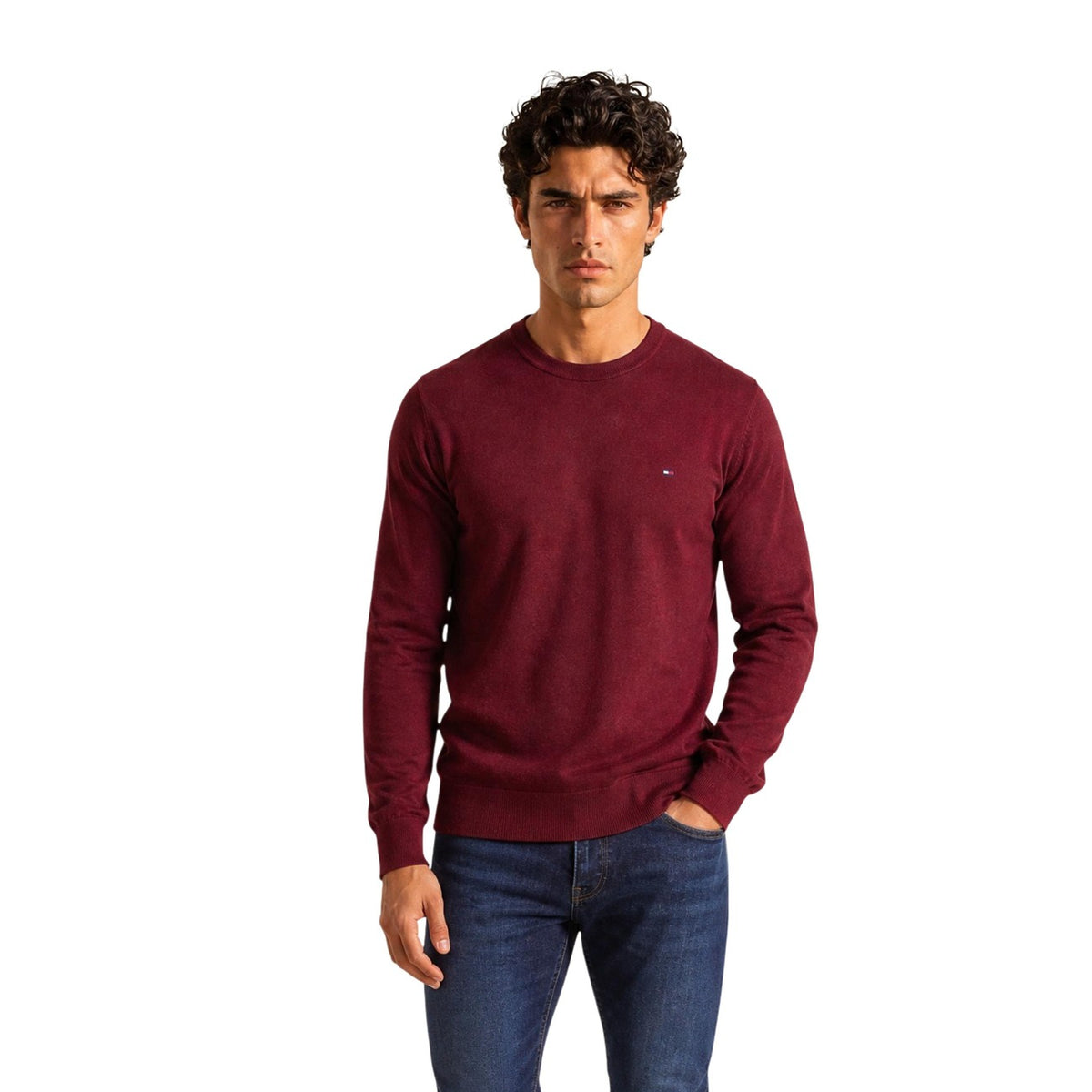 Tommy Hilfiger Pullover con cashmere e logo Uomo MW0MW28046
