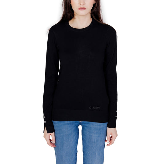 Guess Maglia Donna Nera Maniche Lunghe - Maglia Cotone