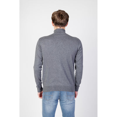 U.S. Polo Assn. Maglia Uomo Grigio Collo Alto Cerniera Manica Lunga Cotone Poliammide Autunno Inverno 66569 48847