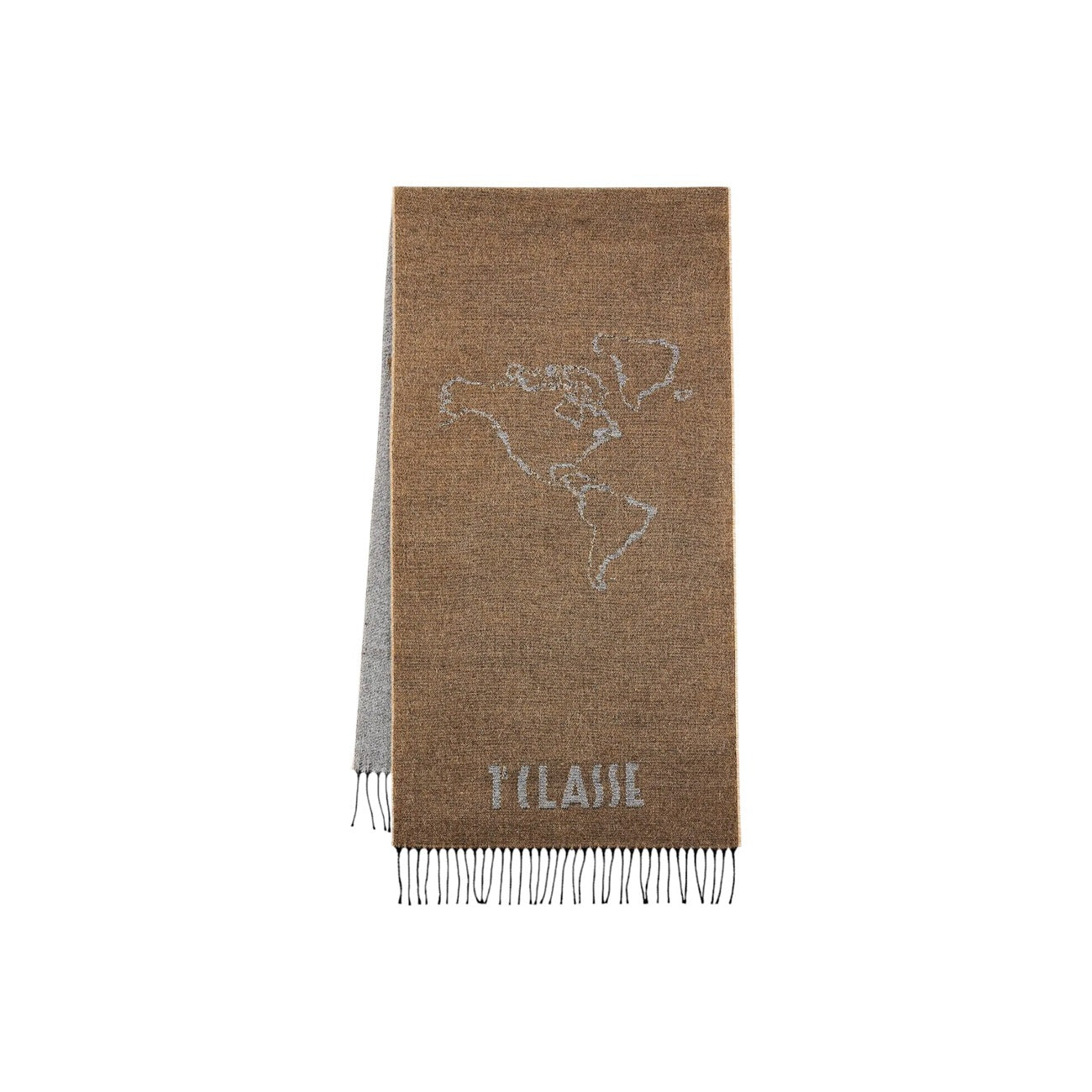 Alviero Martini Prima Classe Sciarpa Donna Marrone con Stampa - Sciarpa Invernale 170x40cm