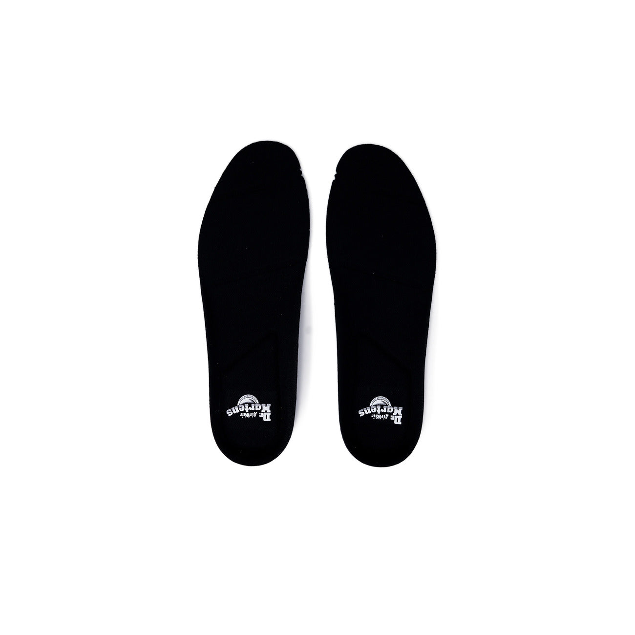 Solette Dr. Martens Cushion Wave; Nero. 100% Poliestere riciclato, ammortizzazione ondulata, tecnologia antibatterica Aegis. Sottili (0,2 cm) e traspiranti, ideali per migliorare il fit delle scarpe. Vista frontale 