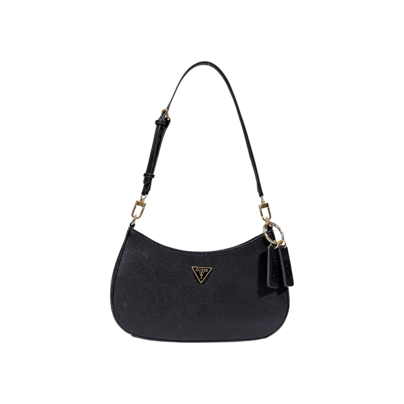Guess Borsa Donna Nera in Poliuretano 100% a Mano con Cerniera Tasca Esterna 29x17x6 cm HWZG96 72180
