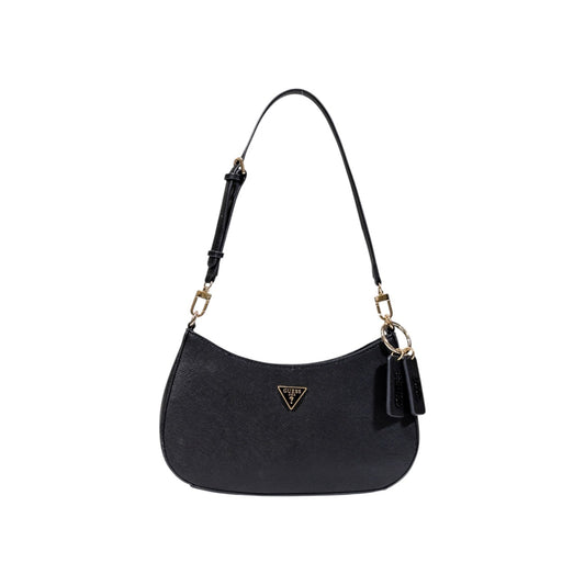 Guess Borsa Donna Nera in Poliuretano 100% a Mano con Cerniera Tasca Esterna 29x17x6 cm HWZG96 72180