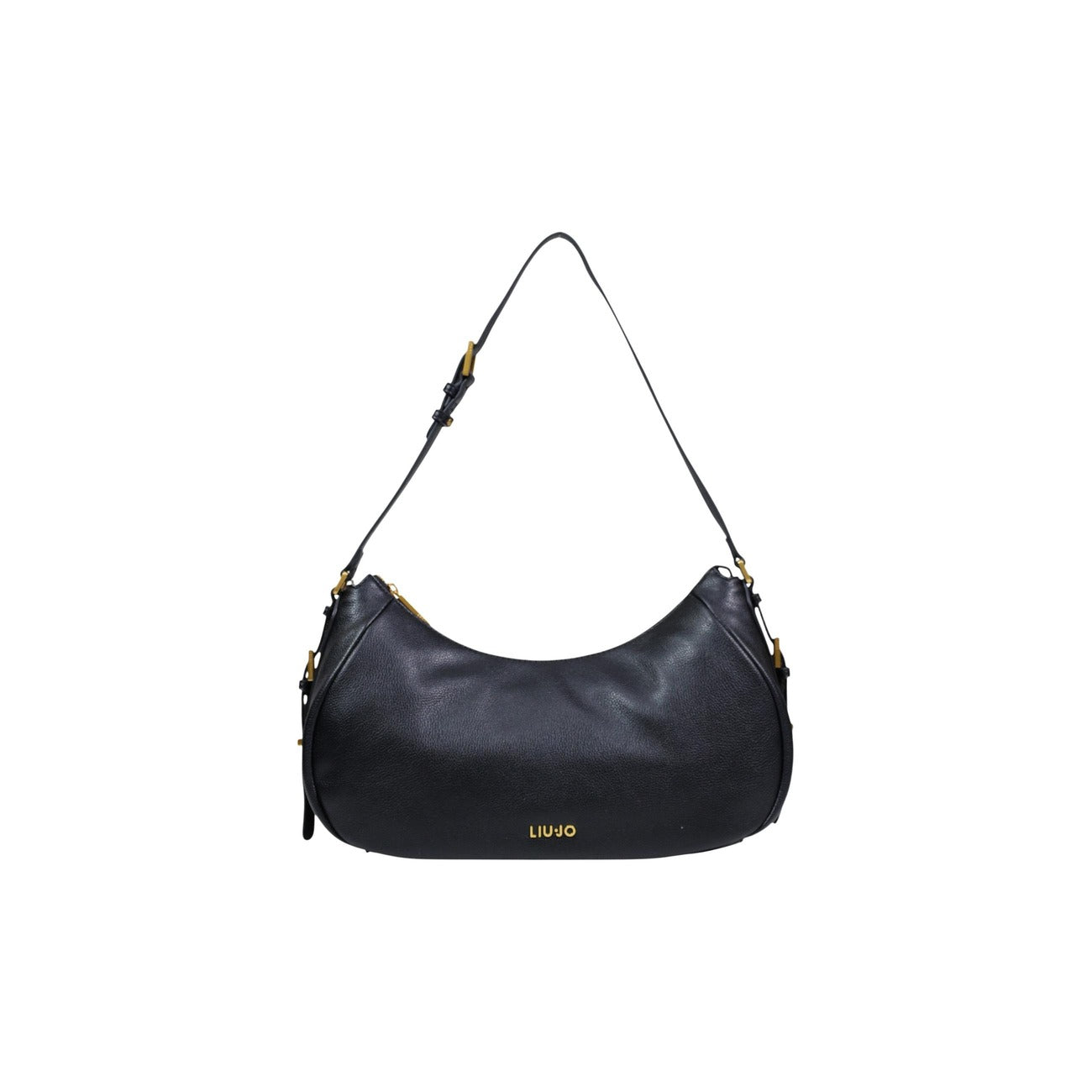 Borsa Liu Jo donna nera con cerniera a mano in ecopelle - vista frontale
