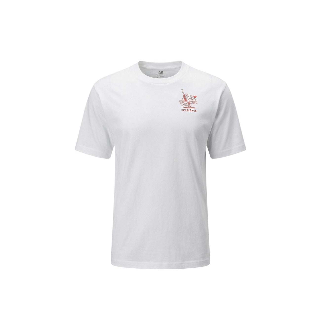 T-shirt uomo New Balance Ramen bianca a maniche corte è realizzata in 100% cotone