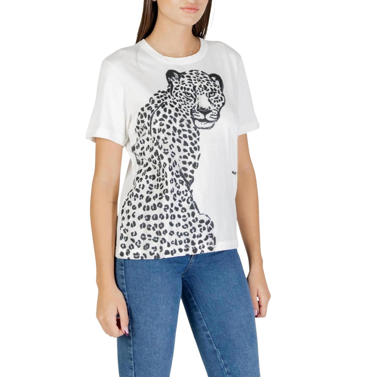 Colcci T-Shirt Donna Bianco Stampa Manica Corta Scollo Tondo Cotone 100% Autunno Inverno 034.01.06445