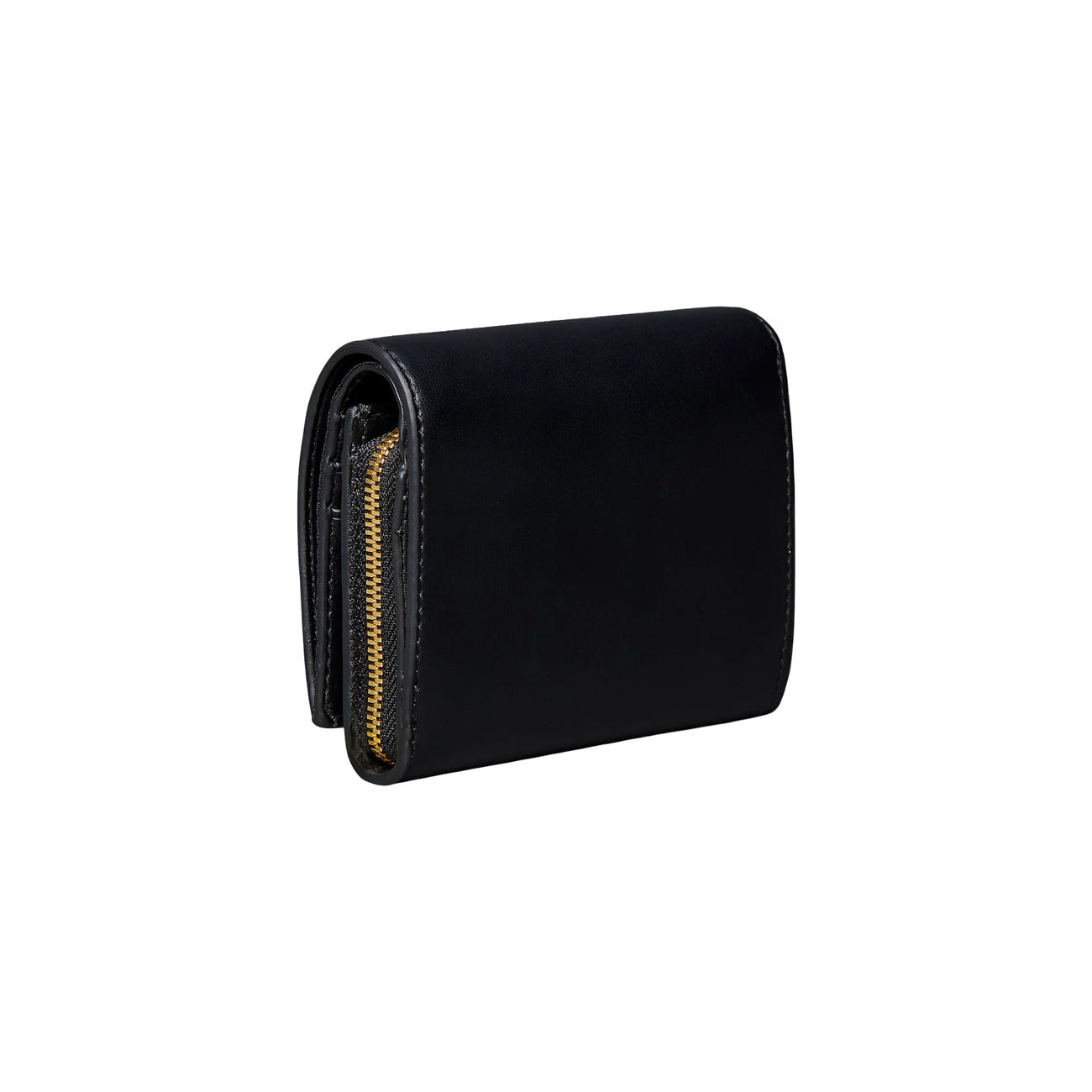 Portafoglio Medio Calvin Klein Bifold; Nero. 100% Ecopelle liscia, 5 slot carte, taschino monete con zip e protezione RFID. Chiusura sicura, stile minimalista e compatto (11,5 cm). Posteriore laterale 