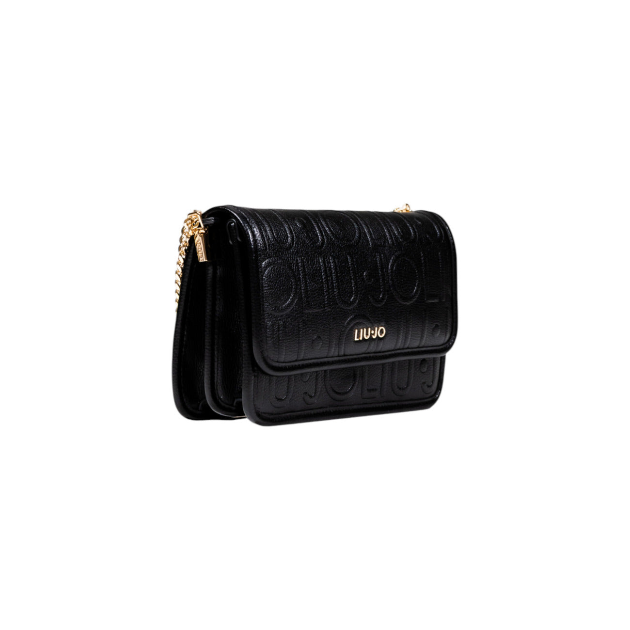 Liu Jo Borsa Donna Nera in Poliuretano 100% a Tracolla con Bottone a Gancio Tasche Interne 23x17x7 cm AF5158 E0538