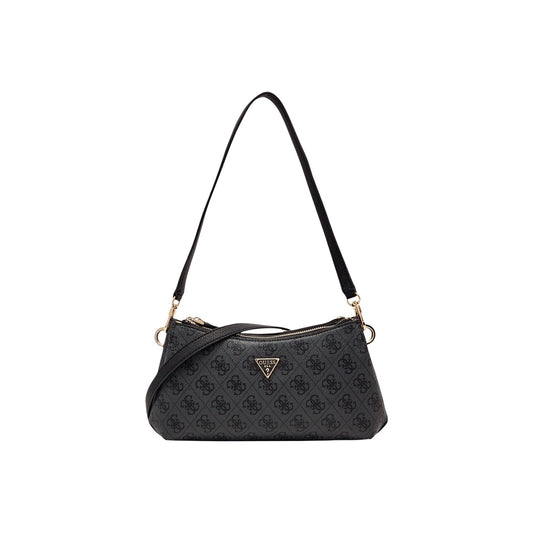Borsa Guess Noelle II Crossbody; 100% Poliuretano. Motivo monogramma, 3 scomparti interni, dettagli gold. Doppia portabilità (spalla/crossbody), stile contemporaneo e funzionale. Vista frontale 