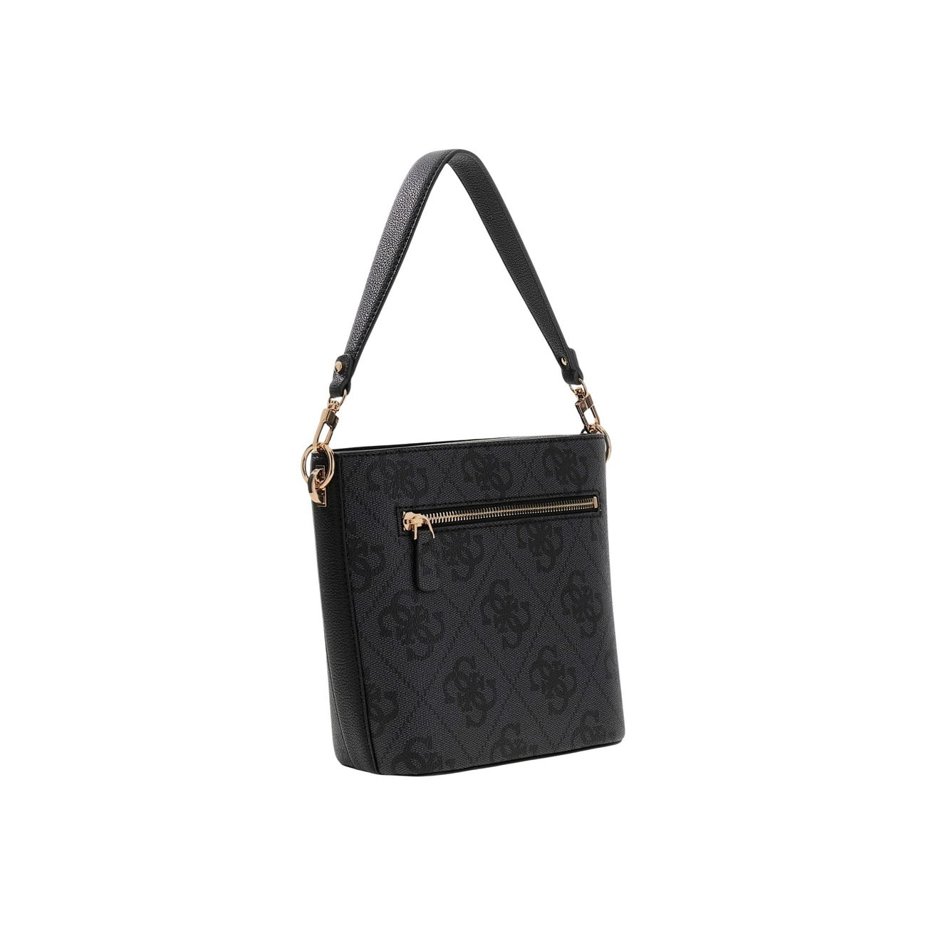 Borsa Guess donna nera a mano - vista posteriore dettaglio logo