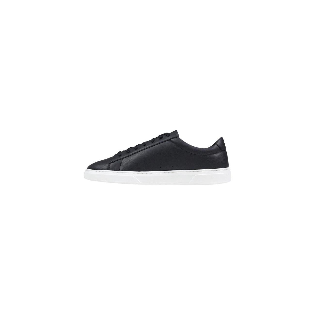 Boss Sneakers KIERAN_TENN_ALLT in PELLE CON SUOLA IN GOMMA Uomo Nere Chiusura con Lacci 100% Pelle Primavera/Estate 50552853 Vista laterale