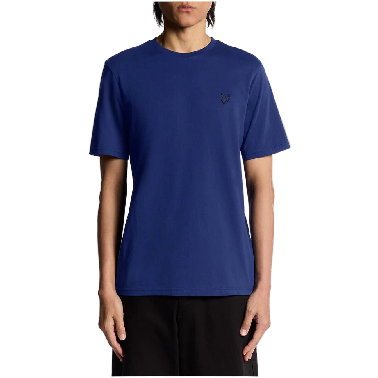 Lyle & Scott T-Shirt basic maniche corte Uomo Blu Scollo Tondo Cotone 100% Vista frontale 