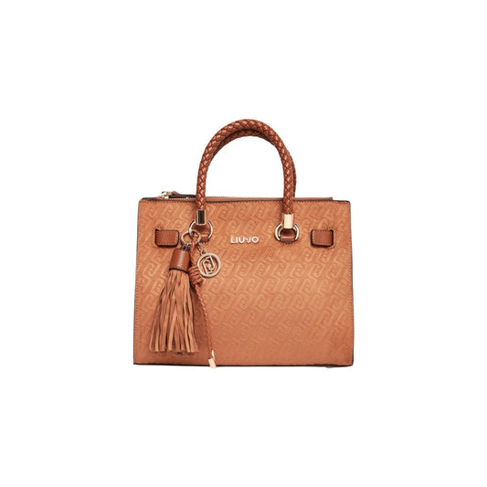 Borsa Liu Jo donna beige a mano in poliestere 27x23x12 cm - vista frontale solo borsa